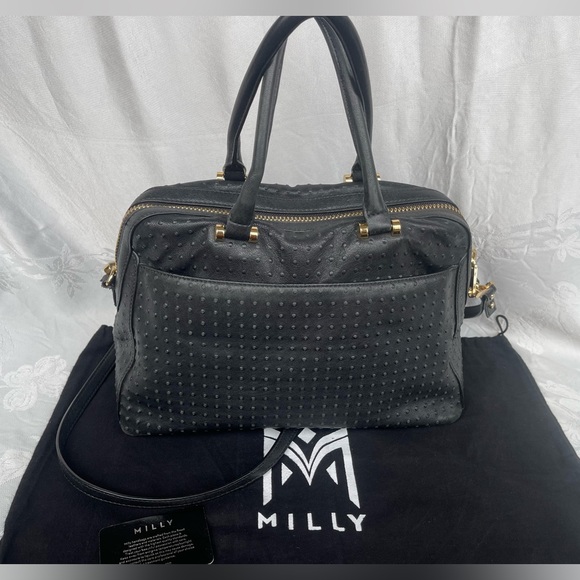 Milly leather satchel with shoulder strap and dust bag and card - Picture 1 of 13